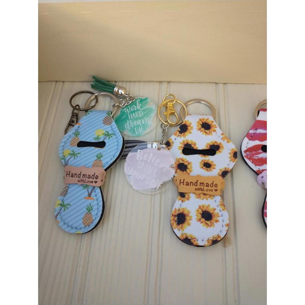 Lipstick, Chapstick Keychain holder with Motivational message.  Price is per*** - Picture 3 of 9